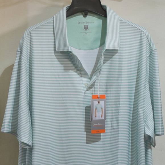 Hickey Freeman‎ Mens Polo GREEN Performance XL XXL - Picture 7 of 9